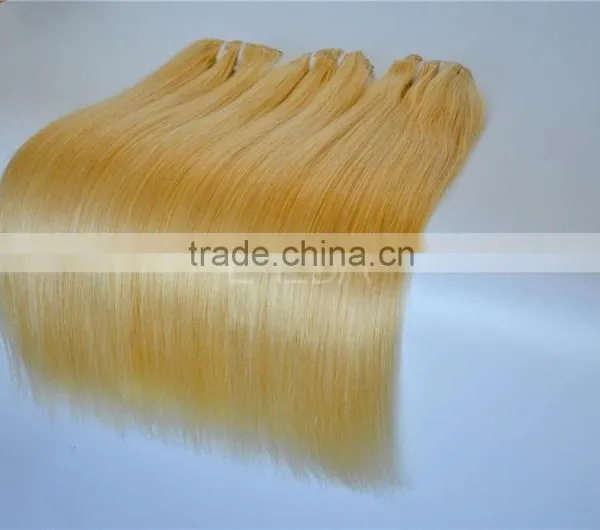 Dark Ash Blonded Virgin Asian Remy Hair Golden Blonde Remy Hair Weft Supplier's Choice photo-2