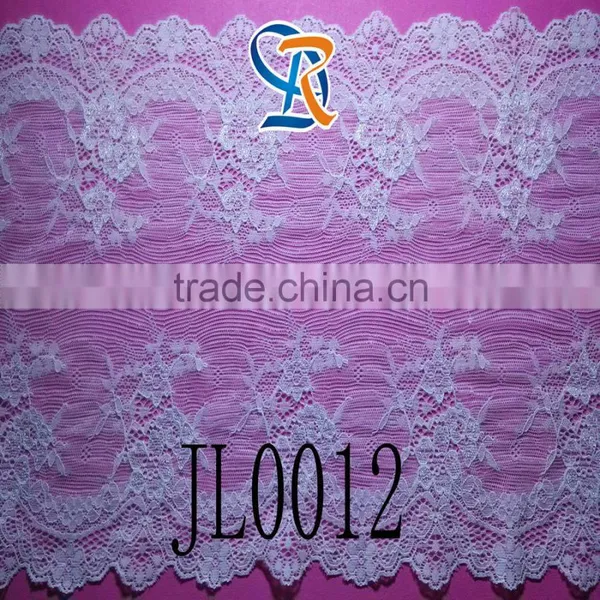 2016 Fujian Fuzhou Grand Slam 3cm Knitted Mesh White Elastic Nylon Spandex Nigerian African Cord Lace photo-2