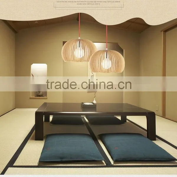 2016 New Wood Caged Round Design LED Pendant Lights JK-8005B-01 Wood Pendant Light Round Led Pendant Light photo-2