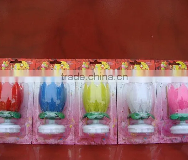 Lotus Flower Shape Birthday Candle