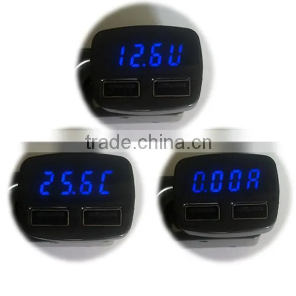Digital Volt Monitor 12V 24V Cigarette Lighter 5V/2A USB Car Charger For IPhone photo-2