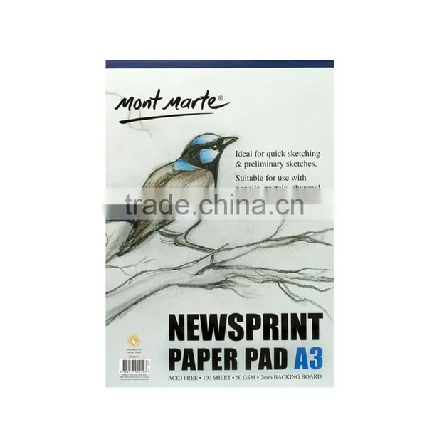 Good Quality A3 100Sheet 50gsm News Print Paper Pad Drawing Paper photo-2