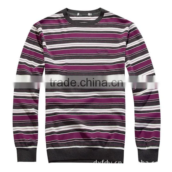 Brand Stripe T-shirt Autumn Cotton Round Collar Men's Long Sleeve T-shirt Pure Cotton Long Sleeve T-shirt photo-3
