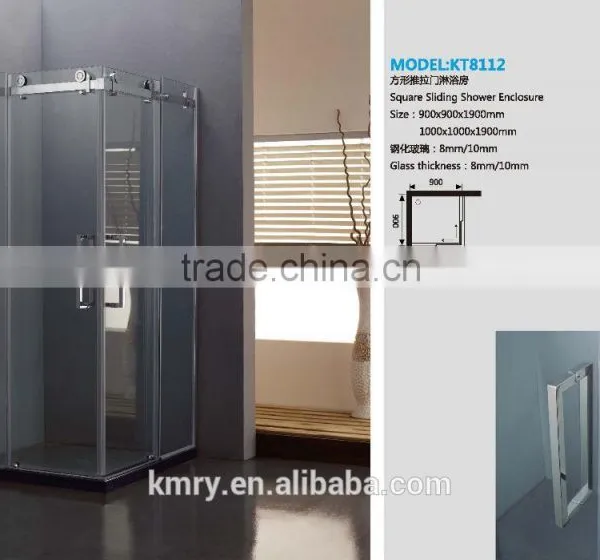 Hot! Stainless Steel Roller Sliding Shower Enclosures (KT8112) Quality Choice photo-2