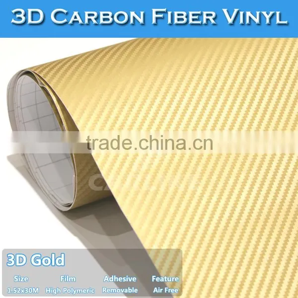 Stretchable Air Bubble Free Gold Carbon Film For Auto Body 1.52x30M 1.27x30M photo-2