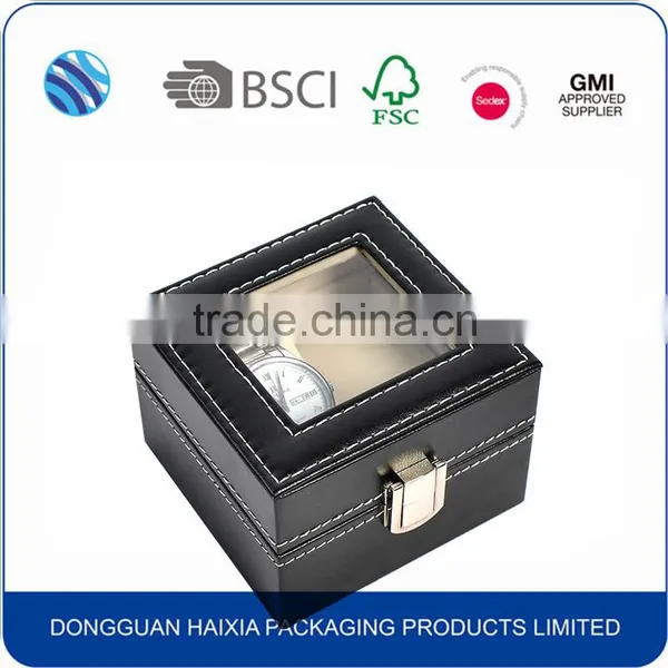Pu Watch Box Display Box With Clear Window photo-4