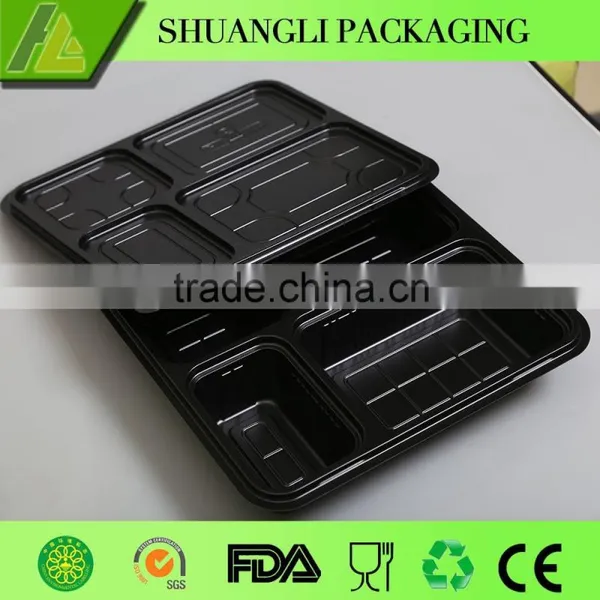 Black Color Disposable Plastic Bento Box With Factory Price photo-3