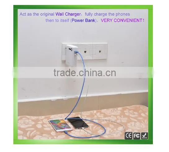Universal Wall Charger With Battery Power Bank AC Plug Travel Charger HY-UP015 Adapter photo-2