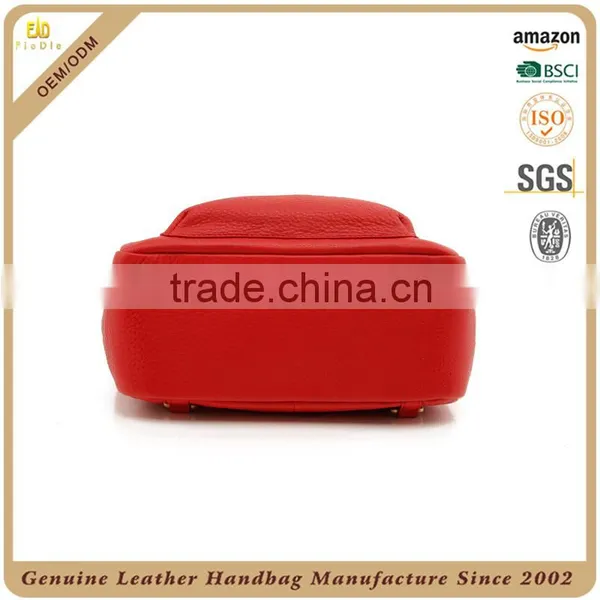 CSS1698-001 Multi Functional Backpack , Good Quality Side Bags for Girls, Genuine Leather College Messenger Bag photo-3