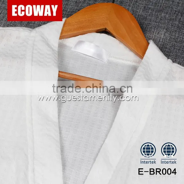 Wholesale Cheap White Breathable Bathroom Bathrobe Hotel Waffle Bathrobes photo-2