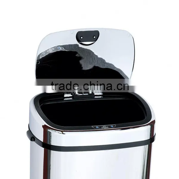 8 10 13 Gallon Infrared Touchless Dustbin Stainless Steel Waste Bin Home Garbage Can SD-007 photo-5