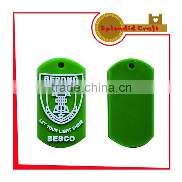 High Quality PVC Keyring Dog Tag