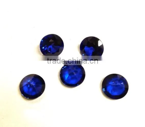 High Quality Blue Corundum Loose Round Faceted Gemstone, Best AAA Quality photo-3