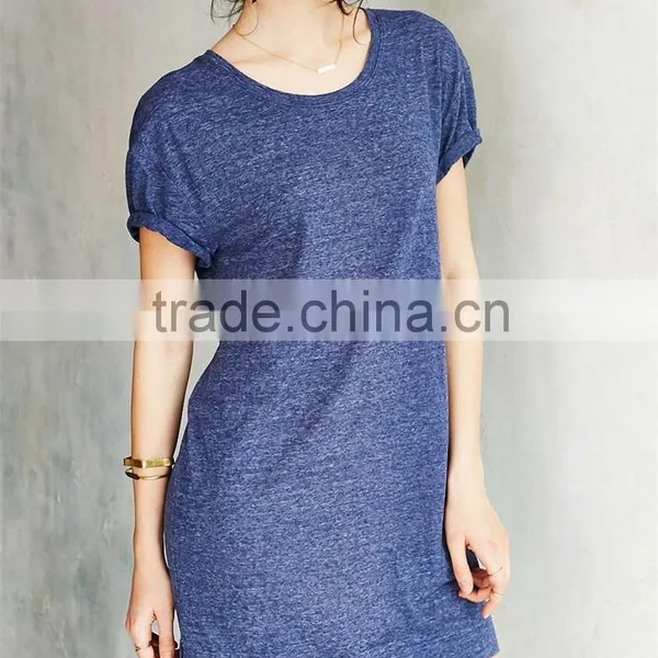 2015 Hot Selling Knit Tops Loose Shirt Dress, Dress for Summer Woman