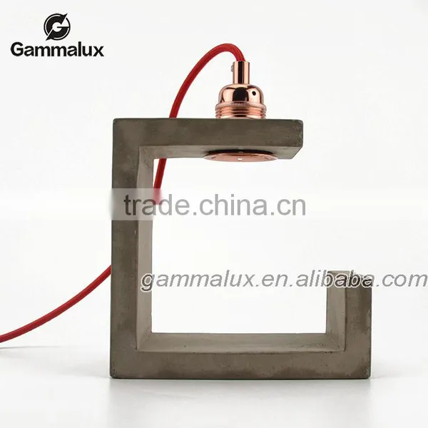 E27 Modern Concrete Table Lamp Concrete Desk Lamp photo-3