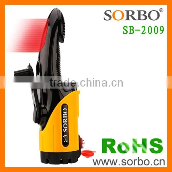 Vehicle Emergency Rescue Tool Flashlight Hand Crank Flashlight Glass Hammer Tool