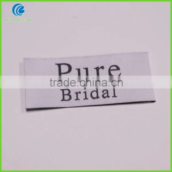 Custom Own Logo High Quality Heat Cut White Woven Clothing Labels photo-3