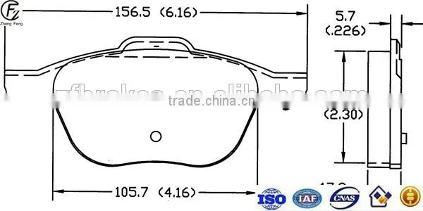 High Qulity Disc Brake Pad Semi-metal Brake Pads for FORD FORD (CHANGAN) HAIMA MAZDA photo-3