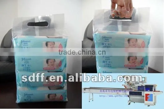 Wet Tissue With Handle Hole Wrapper Machine