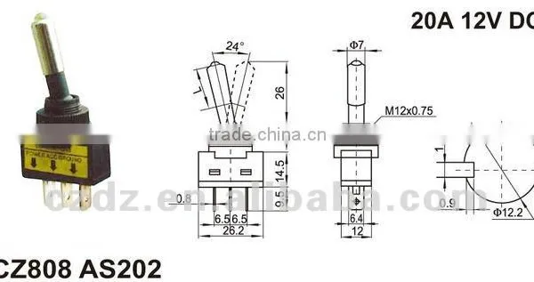 15A ON-OFF-ON Momentary Toggle Switch,toggle Switches With Metal Shake Handle photo-5
