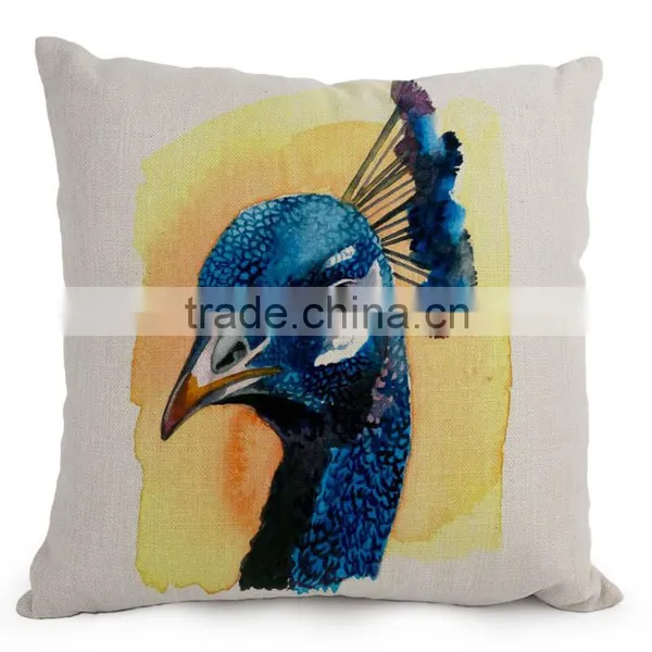 Luxury Peacock Feather Cushion Covers 45X45cm High Level Pillows Covers Unique Throw Pillows Cases Sofa Bedroom Gift photo-3