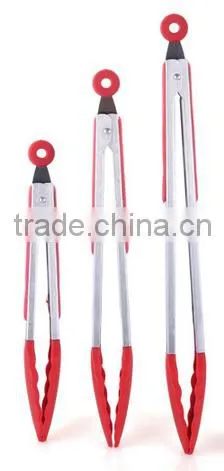 Promotion 430 Stainless Steel Handle Silicone BBQ Pasta Tongs photo-4