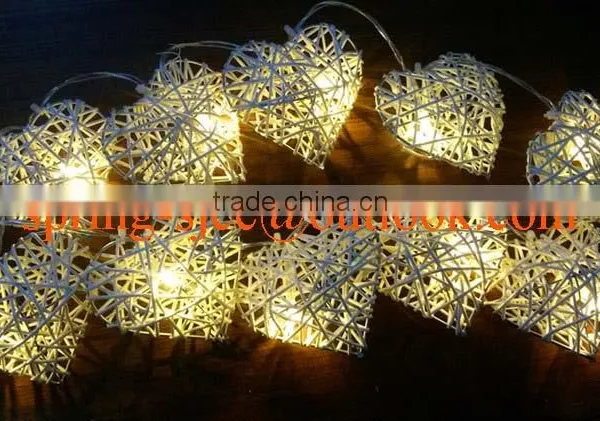 Holiday Heart-shaped Rattan LED String Light for Christmas Point Party Light photo-2