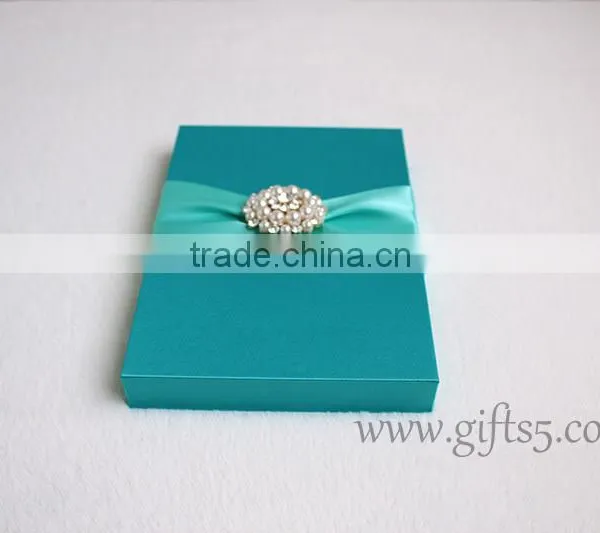 Elegant Navy Blue Wedding Invitation Boxes photo-3