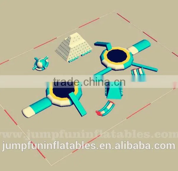 Inflatable aqua floating park for adults Water trampoline Iceberg water amusment park for children