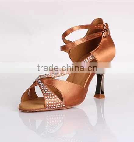 Crystal Latin Dance Shoes Salsa Shoes Open Toe Woman Tango Shoes S-7176