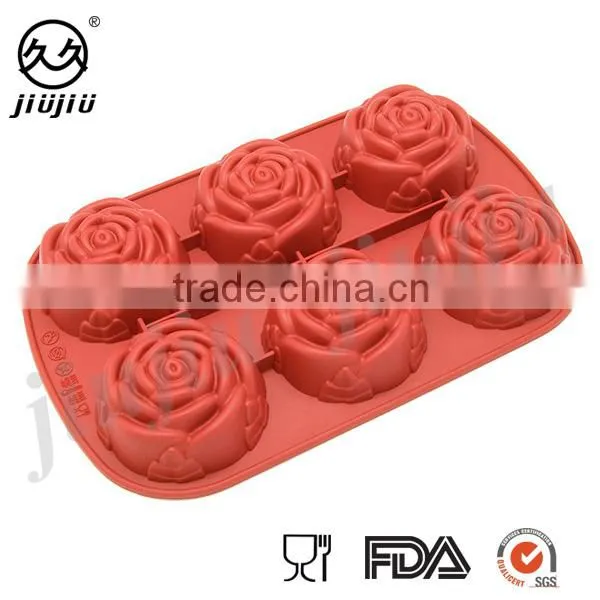 Rose Shape Silicone Ice Cube Tray/cake,choclate,baking Mold photo-3