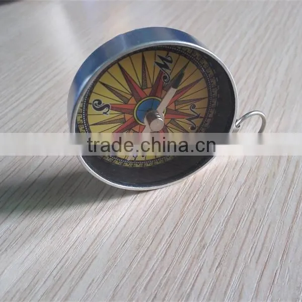 IMAGINE Portable Mini Silver Compass With Keychain photo-5