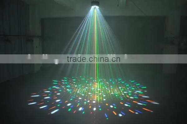 3-in-1 LED Strobe Laser Stage Light 8 Patterns Mini RG Laser photo-2