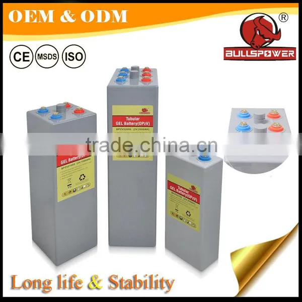 20 Years Design Life High Power Cycles 2V 1000ah OPZV Gel Solar Battery photo-2