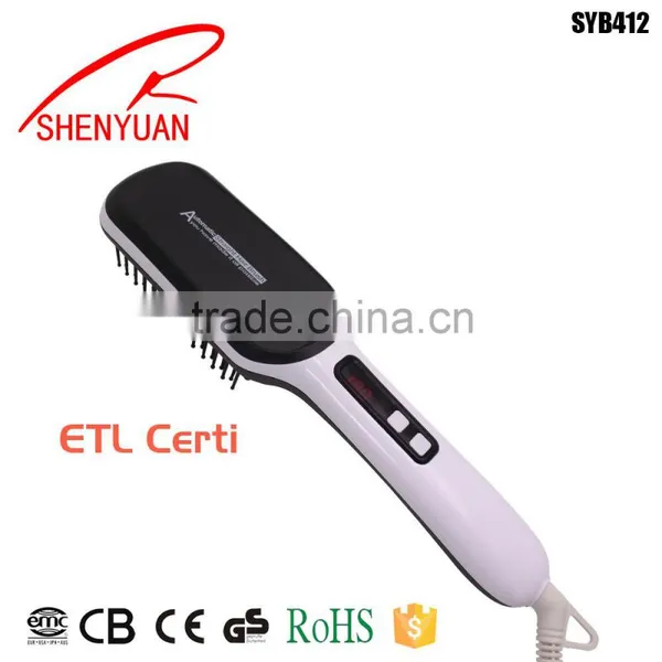 OEM New Flat Iron Square Paddle Shape Electric Hair Straightener Brush photo-5