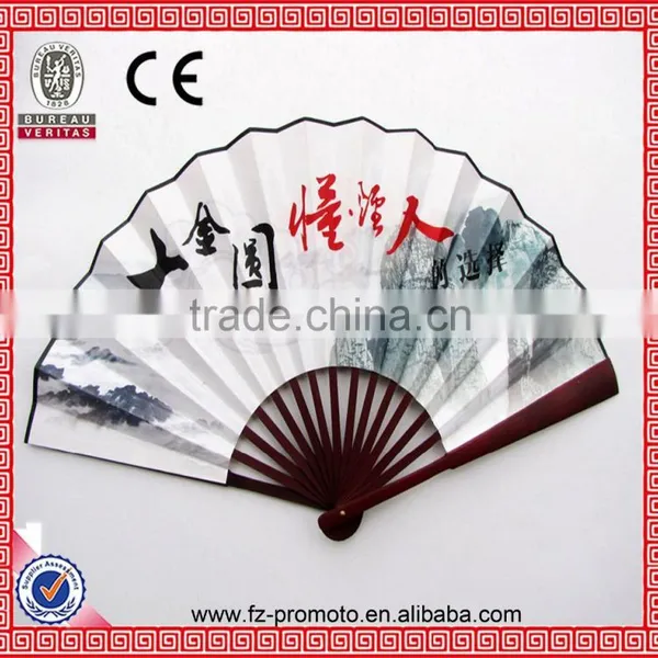 Popular OEM Avalible Gift Bamboo Craft Fan With Custom Printing and Logo photo-5