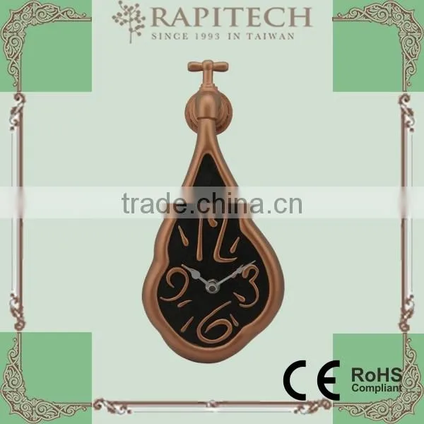 New Product Water Tap Shaped Polyresin Garden Clock photo-3
