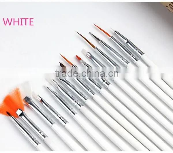 Wholesale 15pcs per Set Wood Handle Nail Round Oil Artist Paint Brush Pen Set for Art Painting photo-3
