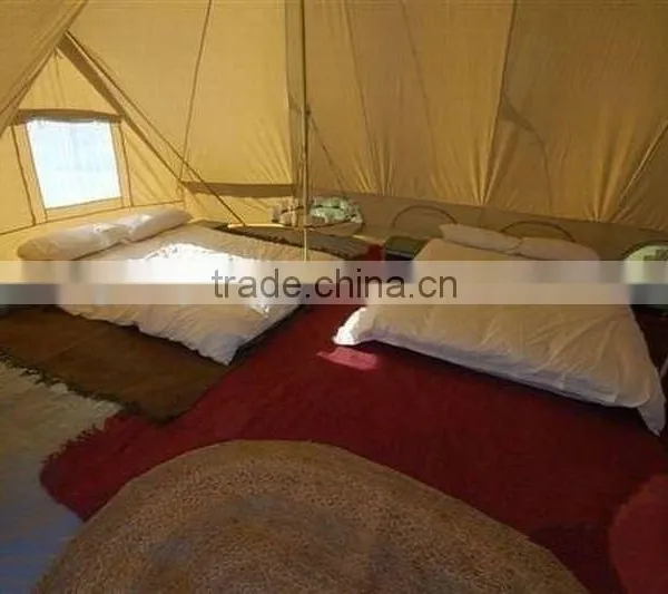 6x4m Waterproof Outdoor Cotton Canvas Luxury Camping Bell Tent photo-4