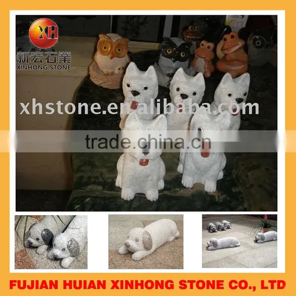 Life Size Tummy Sleeping Foo Dog Stone Statue for Yard Decoration photo-5