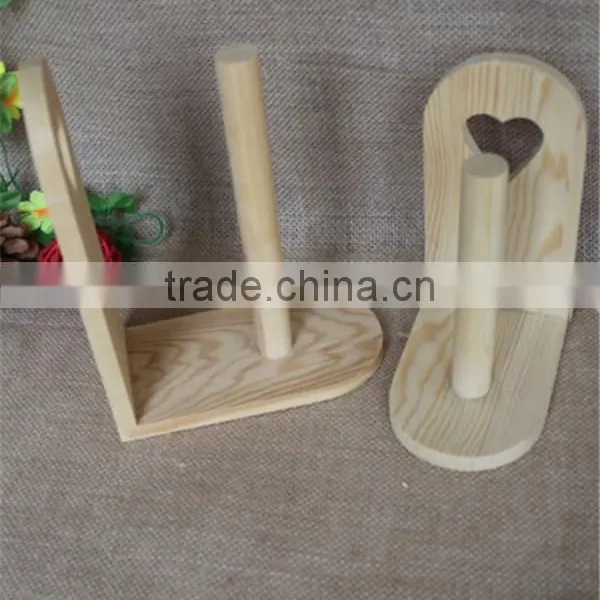 Handmade decorative funny toilet wrapping paper wooden roll holder