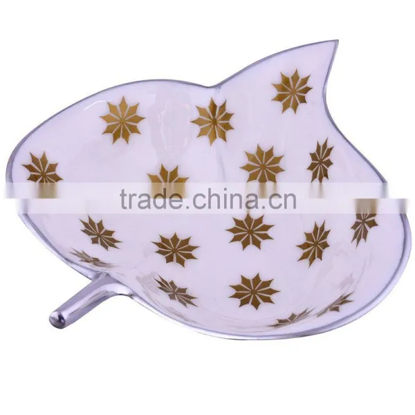 Finish Enamel Aluminum Fruit Bowl In Leaf Design photo-2