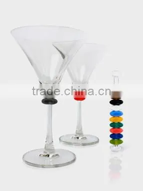 Wholesale 3D Designed FDA /LFGB Food Grade Glass Drink Cup Identifier Silicone Tea Cup Party Glass Marker photo-6
