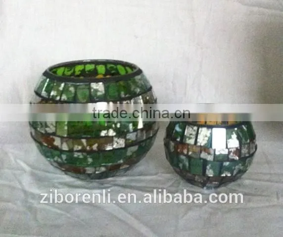High Quality Mosaic Coloured Designer Glass Vase photo-6
