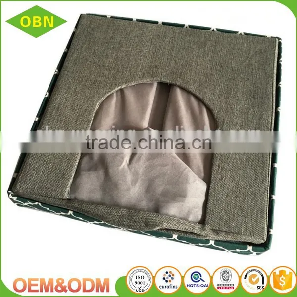 Washable Plaid Oxford Cloth Teddy Mattress Fabric Material Foldable Cheap Luxury Cat House photo-4