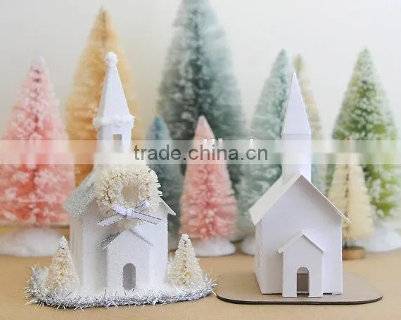 DIY Putz Church Ornament Kit Christmas Decoration photo-3