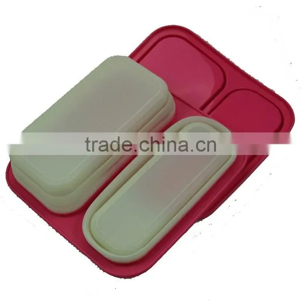 Collapsible Silicone Food Containers Dinner Bucket Lunch Box Thermal Bento Box photo-4