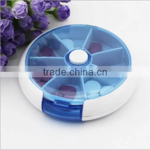 Custom Round 7 Compartment Plastic Medicine Storage Pill Box,custom Practical Plastic Seven Days Pill Box,plastic Pill Box photo-2