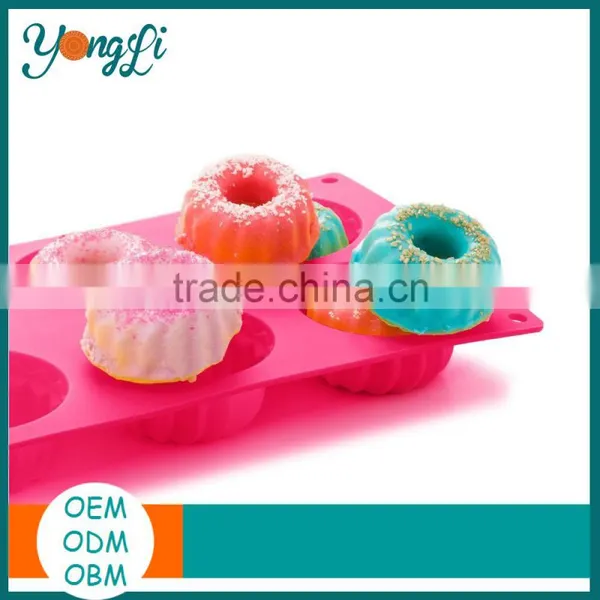 Non - Stick Dishwasher Safe Mini Ring Shape Silicone Cake Mold photo-2