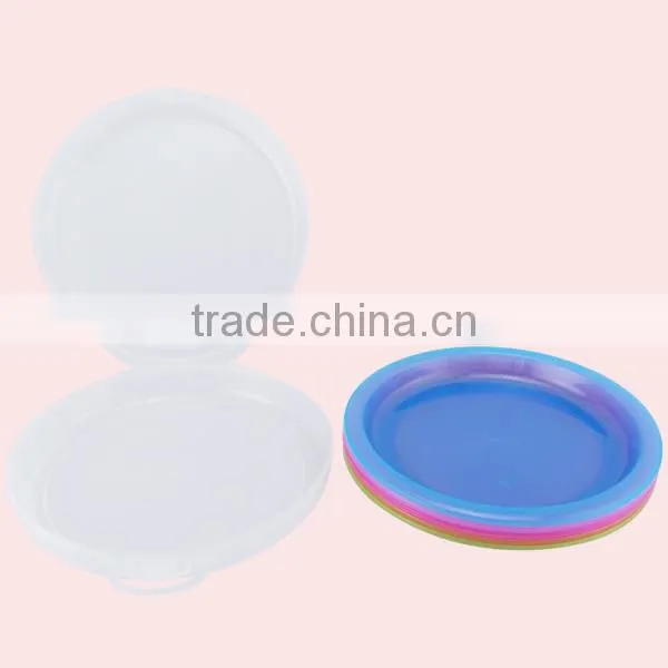 Colorful Round Travel Plastic Dish Set photo-2
